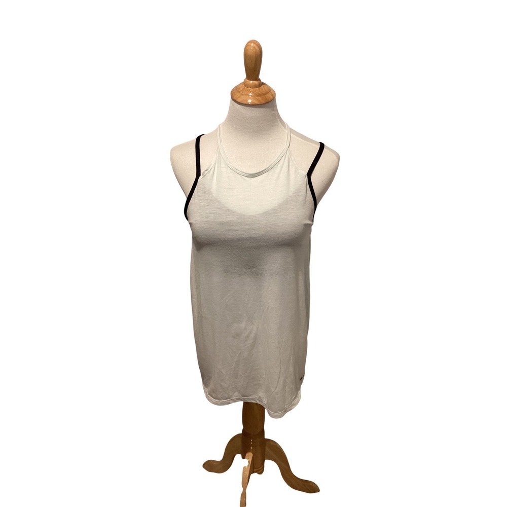 Nike Dri-FIT 2-in-1 Tank Top with Built-in Sports Bra White Green Large